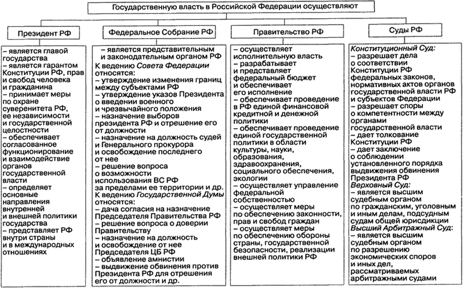 Рис. 3. Осуществление государственной власти в Российской Федерации